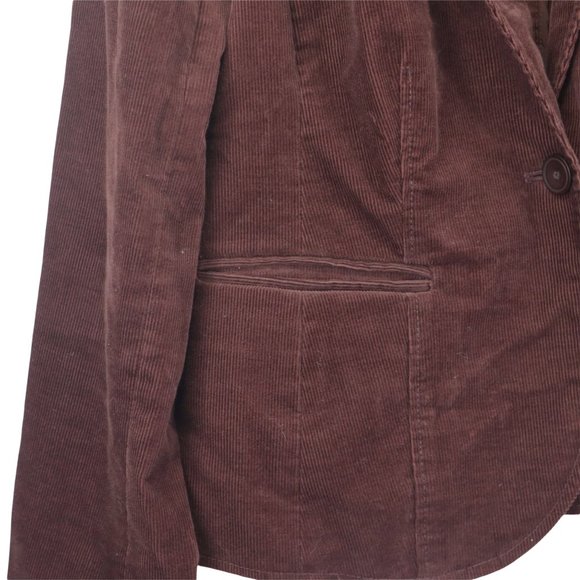 Halogen Blazer womens  Burgundy Cotton Corduroy  Size Medium - Picture 13 of 13